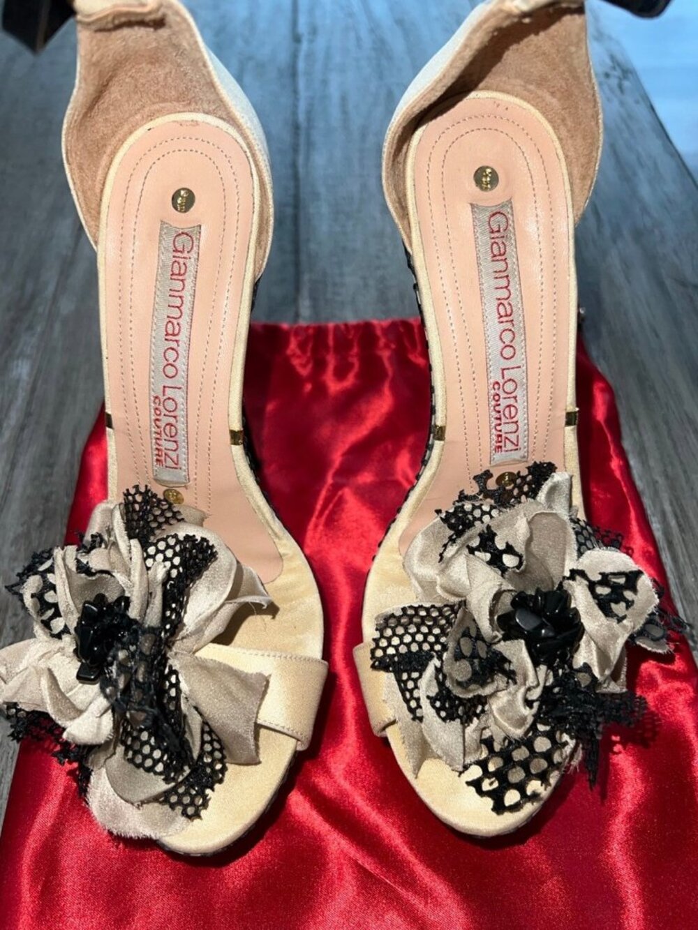 RARE Gianmarco Lorenzi Couture Floral Platform Stiletto Heels | EU 35 - Picture 6 of 12